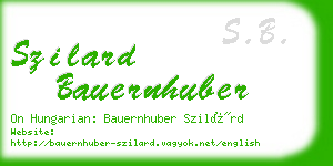 szilard bauernhuber business card